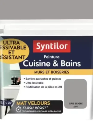 Peinture Cuisine & Bains SYNTILOR Gris seigle Vente Directe