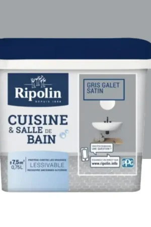 Offre Du Jour Peinture Cuisine & Salle de Bain RIPOLIN Gris galet