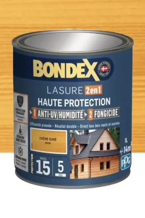 Lasure 2en1 BONDEX Haute Protection 5ans Chêne doré Meilleur Choix