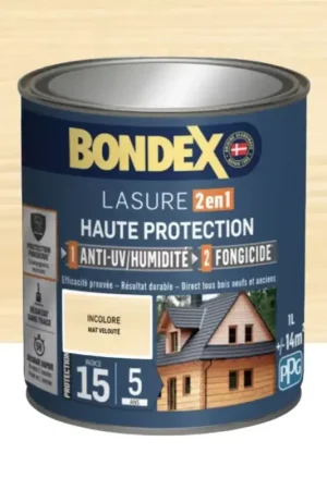 Commander Maintenant Lasure 2en1 BONDEX Haute Protection 5ans Incolore Mat velouté