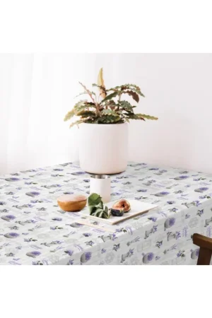 Nappe en PVC avec protège table Lavande 140 cm au mètre JOY@HOME Authentique