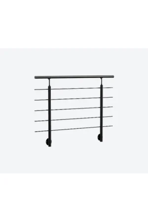 Kit garde-corps à fixation latérale Clean Black noir 150 cm SOGEM Produit De Marque