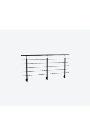 Kit garde-corps à fixation latérale Clean Black noir 250 cm SOGEM Promotion Saisonnière