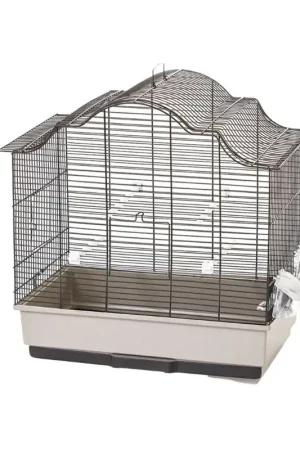 Authentique Cage Sophia 1 pour oiseau beige et noire 56 x 33 x 57 cm MPS