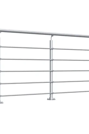 Satisfait Ou Remboursé Kit garde-corps à fixation au sol New Rondo argent 250 cm SOGEM