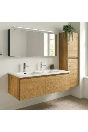 Commander Maintenant Plan de toilette Velluto blanc brillant 121 cm THYS