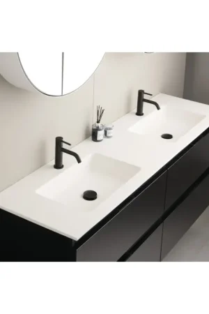 Plan de toilette Qube blanc mat 121 cm THYS Bon Marché