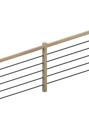 Remise Kit garde-corps en chêne et en aluminium Milan et Liverpool 320 cm SOGEM