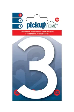 Pas Cher Chiffre 3 adhésif Rio blanc 10 cm PICKUP