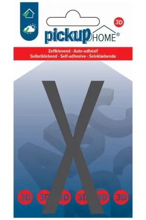 Vente Flash Lettre X adhésive Stockholm grise 9 cm PICKUP