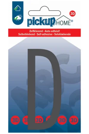 Acheter Direct Lettre D adhésive Stockholm grise 9 cm PICKUP