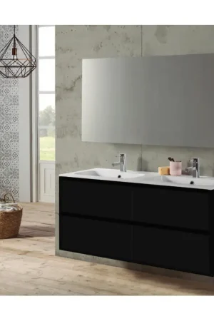 Ensemble de salle de bain Melanie noir 120 cm THYS Prix Promo