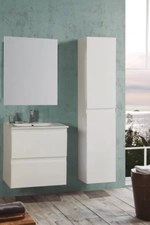 Ensemble de salle de bain Valentina blanc brillant 80 cm THYS Produit De Marque
