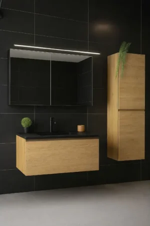 Retour Gratuit Meuble sous plan Style chêne naturel 80 cm THYS