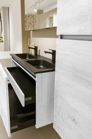 Meuble sous plan Luxe chêne gris 120 cm THYS Certifié