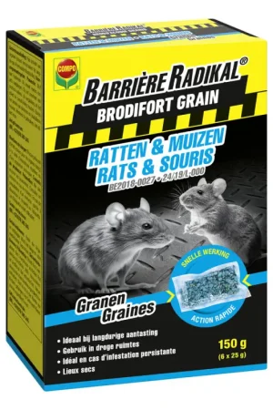 Sachet de céréales anti-rats et anti-souris Barrière Radikal 6 pièces COMPO Bon Marché