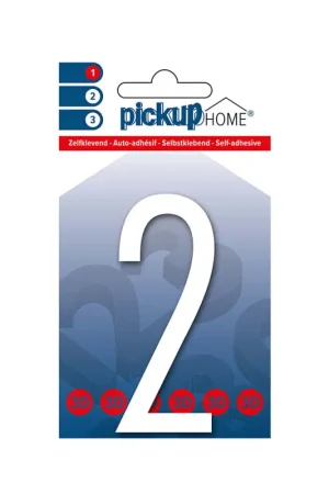 Authentique Chiffre 2 adhésif Oslo blanc 9 cm PICKUP