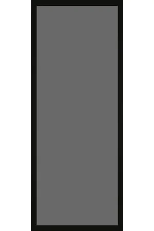 Affaire À Saisir Porte vitrée Steel Look noir mat verre gris fumé 63 x 201,5 cm THYS