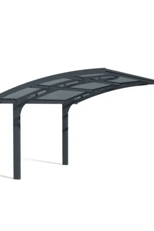Offre Exclusive Carport en aluminium Arizona Wave gris foncé 13,8 m²