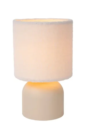 Vente Directe Lampe de table Woolly crème E14 40 W LUCIDE