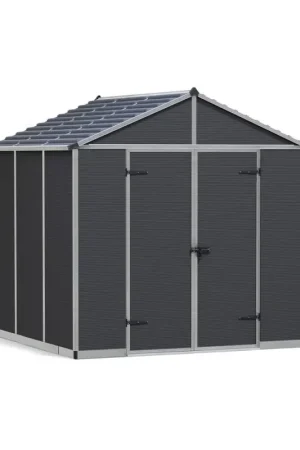 Abri de jardin en résine Rubicon gris 2,37 x 2,29 x 2,35 m CANOPIA Quantité Limitée