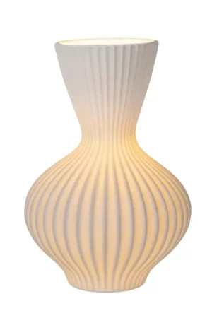 Usine Directe Lampe de table Momoro blanche Ø 19,7 cm E14 25 W LUCIDE
