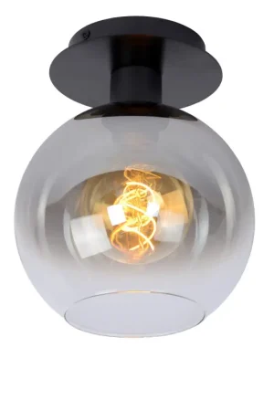 Expédié Aujourd'hui Plafonnier Marius fumé Ø 20 cm E27 60 W LUCIDE