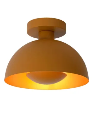 Plafonnier Siemon ocre Ø 25 cm E27 40 W LUCIDE Offre Du Jour