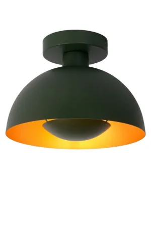 Authentique Plafonnier Siemon vert Ø 25 cm E27 40 W LUCIDE