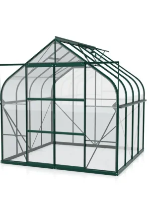 Haute Qualité Serre en verre Dione verte 8,3 m² VITAVIA