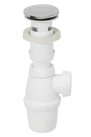 Meilleure Vente Siphon de lavabo tout-en-1 avec bonde Click Clack sans trop-plein WIRQUIN