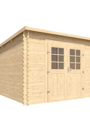 Vente Flash Abri de jardin en bois Vallo Modern 28 mm 3,08 x 3,02 m CERLAND