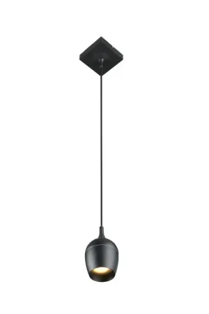 Commander Maintenant Suspension Preston noire Ø 10 cm GU10 50 W LUCIDE