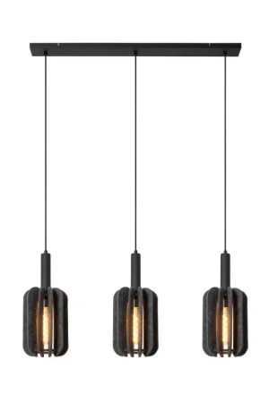 Jusqu'à Épuisement Des Stocks Suspension Rafal grise E27 3 x 40 W LUCIDE