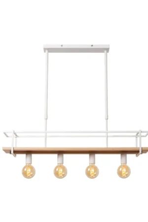 Offre Spéciale Suspension Milonga blanche E27 4 x 40 W LUCIDE