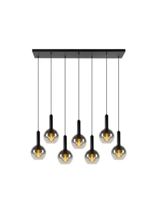 Suspension Marius fumée E27 7 x 40 W LUCIDE Acheter En Ligne