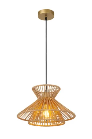 Nouveauté Suspension Tasman naturel Ø 32 cm E27 60 W LUCIDE