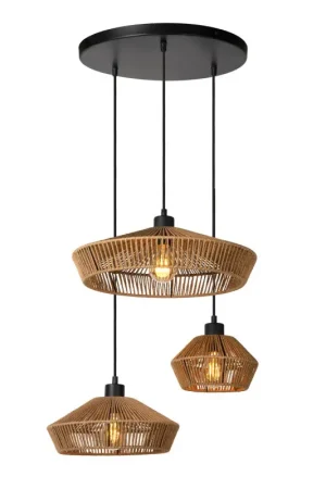 Nouvelle Collection Suspension Yunkai naturel Ø 60 cm E27 3 x 40 W LUCIDE