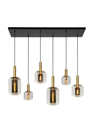 Marque Suspension Joanet fumée E27 6 x 40 W LUCIDE