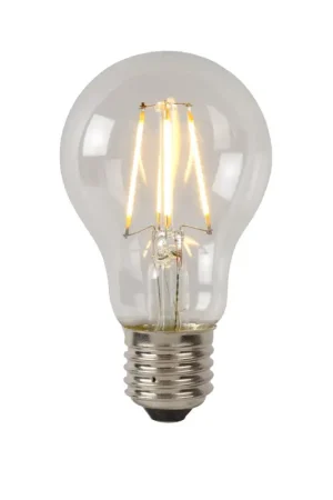 Vente Flash Ampoule LED à filaments transparente E27 A60 blanc chaud 7 W LUCIDE
