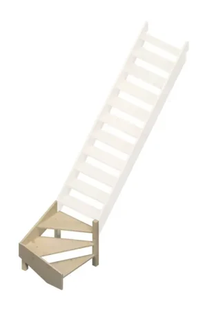 Satisfait Ou Remboursé 1/4 tournant bas droit pour escalier Jura SOGEM