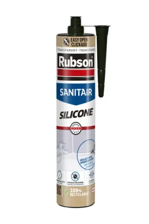 Nouvel Arrivage Mastic silicone sanitaire Click&Go transparent 0,28 L RUBSON