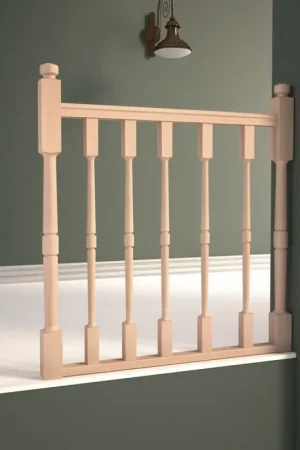 Dernier Modèle Kit garde-corps type T à balustres tournés pour escalier Savoie 100 cm SOGEM