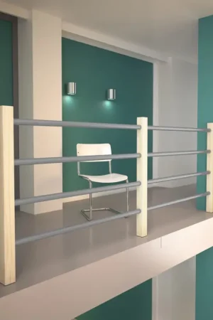 Haute Qualité Kit garde-corps type C avec tubes en métal pour escalier Jura 320 cm SOGEM
