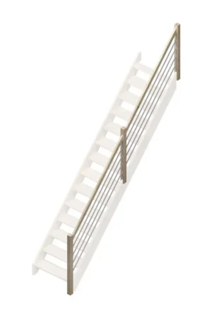 Dernier Modèle Rampe type G à balustre et tubes en aluminium pour escalier Jura droit SOGEM