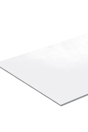Vente Flash Dalle en PVC Gloss White 260 x 90 cm 2 pièces DUMAWALL XL