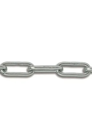 Promotion Saisonnière Chaine soudée avec maille longue en acier zingué Ø 8 mm au mètre CHAPUIS