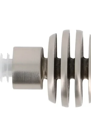 Prix Réduit Embout de fermeture pour tringle en métal Easy Fix Boule Slice chrome mat Ø 20 mm 2 pièces MOBOIS