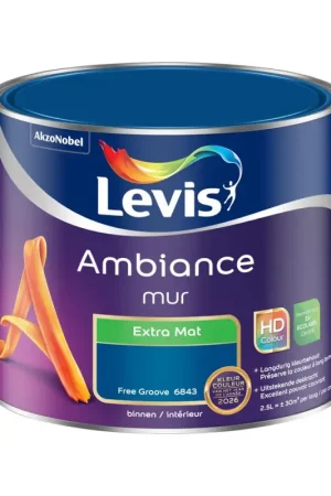 Pas Cher Peinture pour murs Ambiance Free Groove extra mat 2,5 L LEVIS