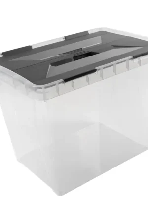 Jusqu'à Épuisement Des Stocks Box de rangement Onyx transparent et anthracite 25 L SUNWARE